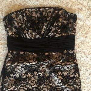 Strapless evening dress